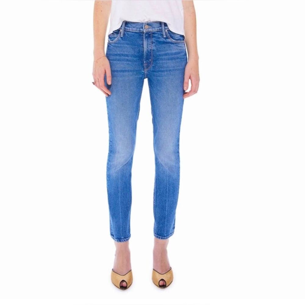 Agolde Sophie Crop High Rise Skinny Jeans Women 25 Blue EUC A123E-1156